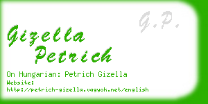 gizella petrich business card